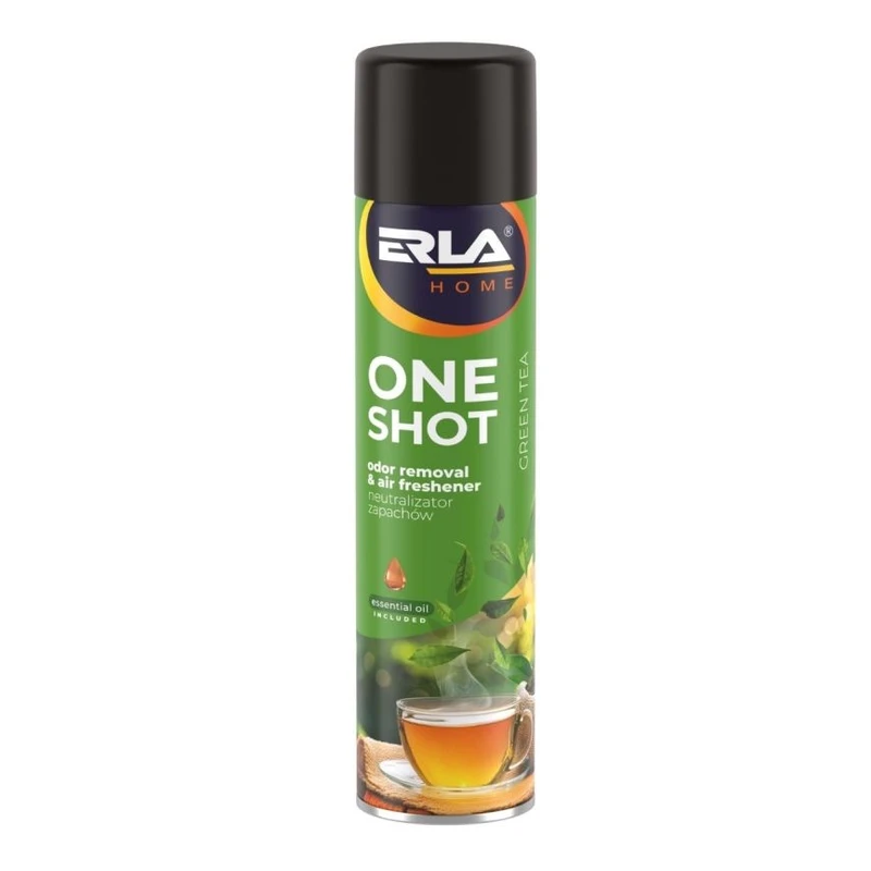 اسپری خوشبوکننده و بوگیر ERLA ONE SHOT رایحهٔ GREEN TEA ۶۰۰ میلیلیتری — 1