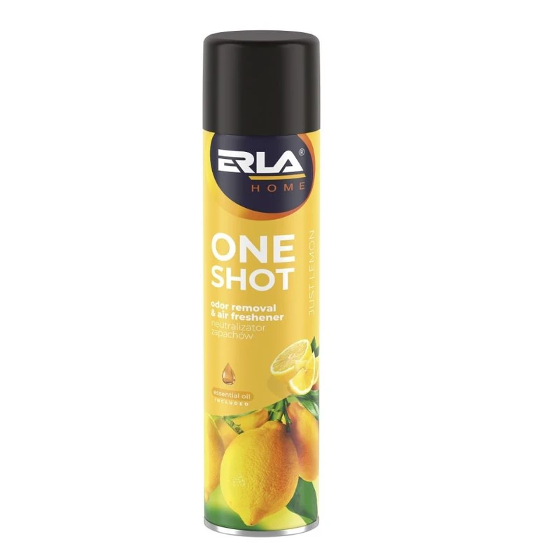 اسپری خوشبوکننده و بوگیر ERLA ONE SHOT رایحهٔ JUST LEMON ۶۰۰ میلیلیتری — 1