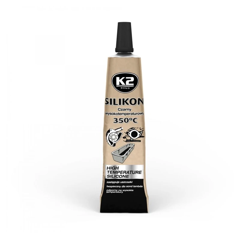 چسب سیلیکون نسوز مشکی K2 مقاوم تا ۳۵۰ درجه ۲۱ گرمی — 1