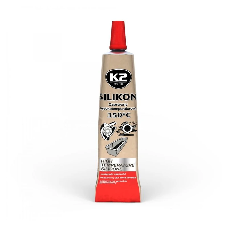 چسب سیلیکون نسوز قرمز K2 مقاوم تا ۳۵۰ درجه ۲۱ گرمی — 1