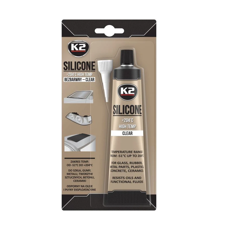 چسب سیلیکون بیرنگ K2 مقاوم تا ۲۰۴ درجه ۸۵ گرمی — 1