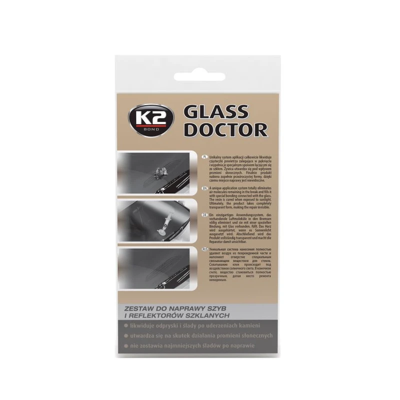 کیت ترمیم شیشهٔ جلو K2 GLASS DOCTOR ۰٫۸ میلیلیتری — 1