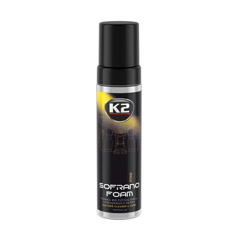فوم پاککنندهٔ چرم حرفهای K2 SOFRANO FOAM PRO ۲۰۰ میلیلیتری — 1