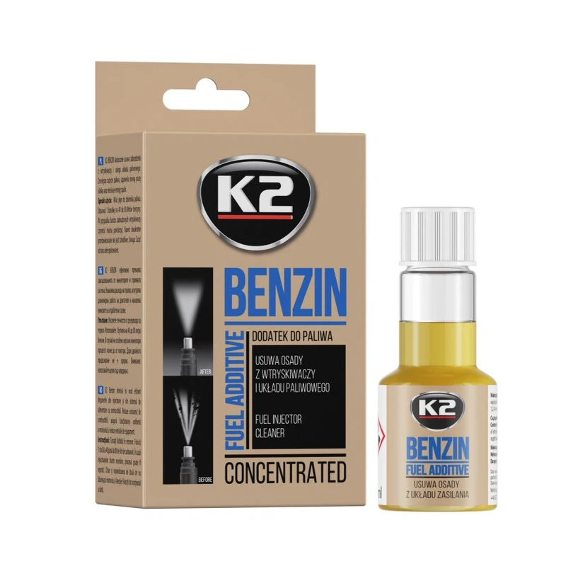مکمل تمیزکنندهٔ سیستم سوخت موتور بنزینی K2 BENZIN ۵۰ میلیلیتری — 1