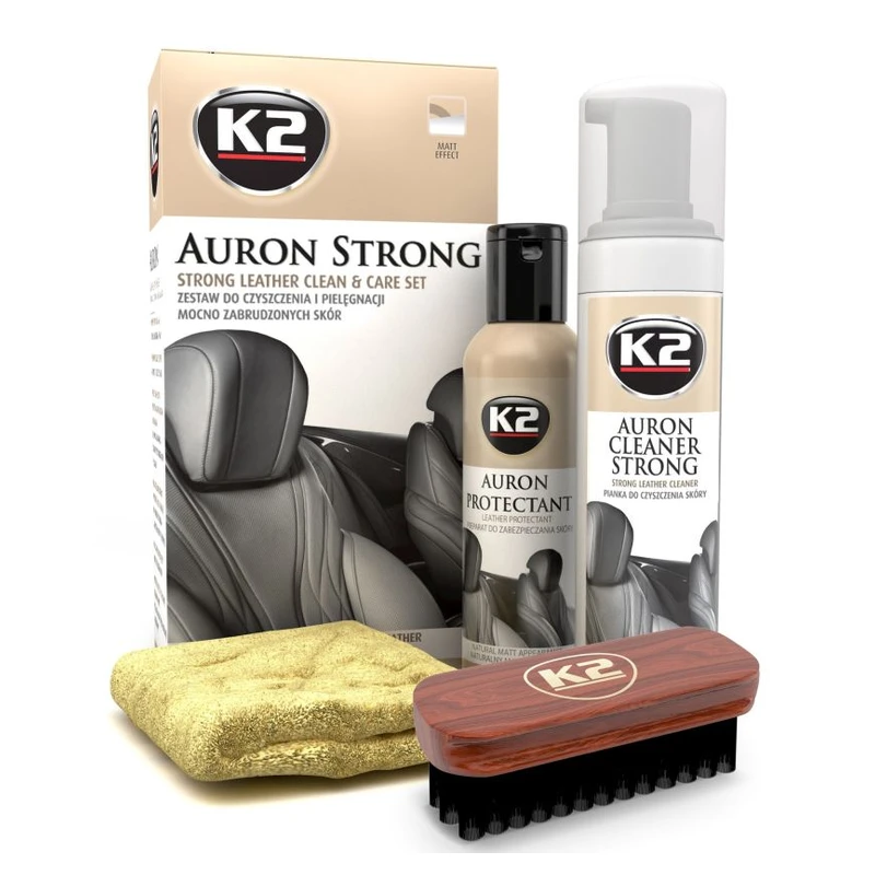 ست تمیز کردن و مراقبت چرم (قوی) K2 AURON STRONG — 1