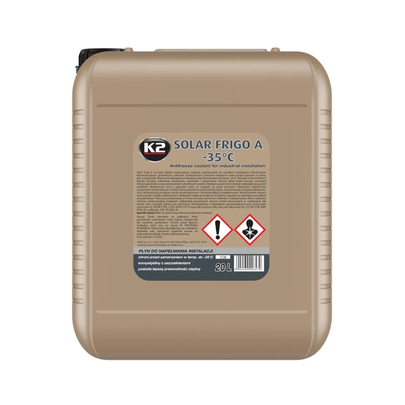 مایع ضدیخ تأسیسات خورشیدی K2 SOLAR FRIGO منفی ۳۵ درجه ۲۰ لیتری — 1