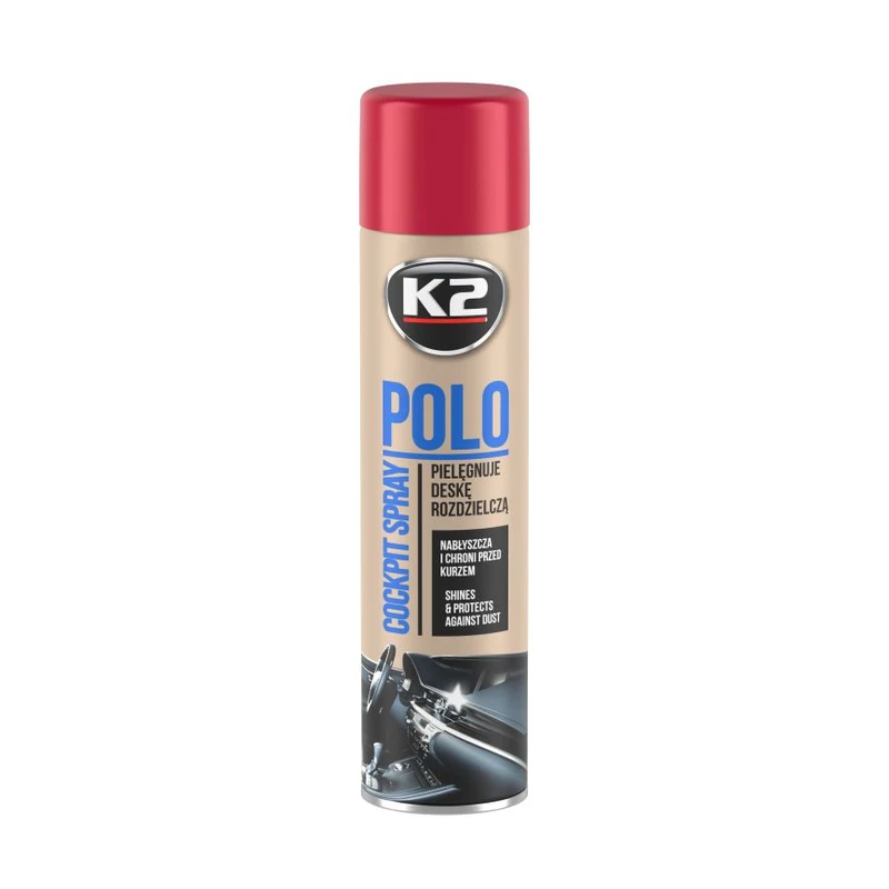 اسپری براقکنندهٔ داشبورد با رایحهٔ آلبالو K2 POLO COCKPIT ۶۰۰ میلیلیتری — 1