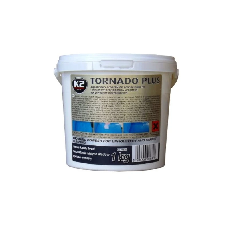 پودر شستوشوی رویه و موکت K2 TORNADO PLUS ۱ کیلوگرمی — 1