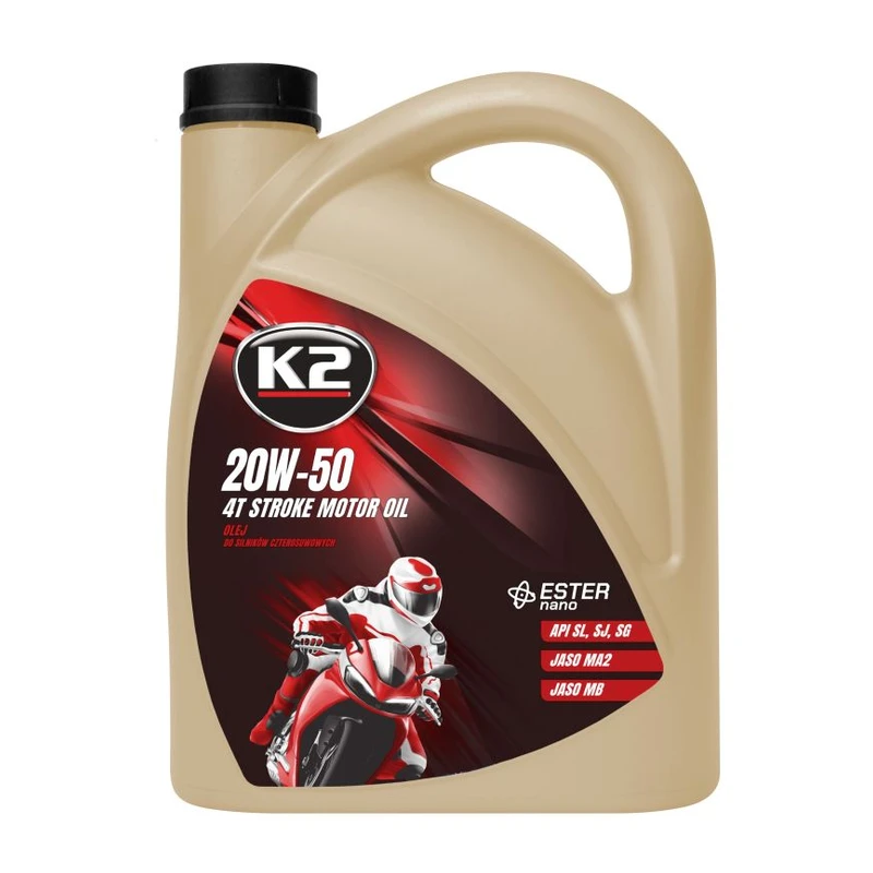 روغن موتور چهارزمانهٔ موتورسیکلت K2 20W-50 ۴ لیتری — 1