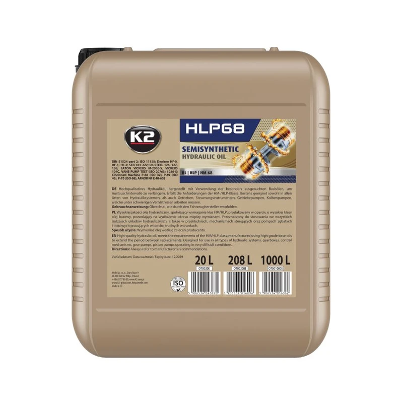 روغن هیدرولیک K2 HLP ۶۸ ۲۰ لیتری — 1