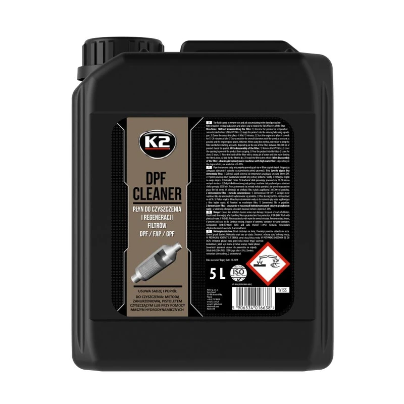 پاککنندهٔ فیلتر ذرات دیزل (DPF) K2 DPF CLEANER ۵ لیتری — 1